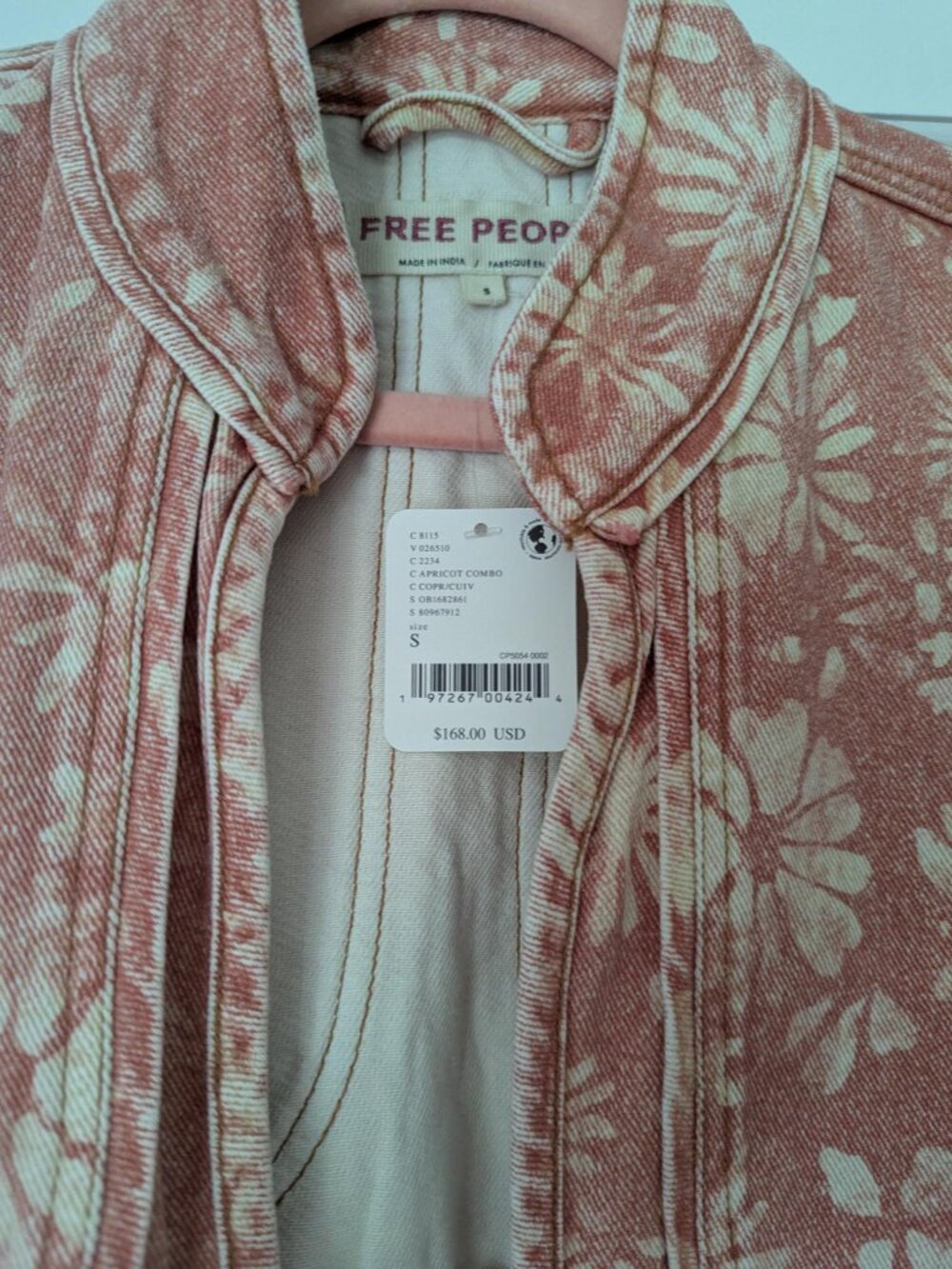 NWT Free People Lua Bed Jacket Top Oversized Floral Print Cotton Slouchy S - Picture 6 of 9